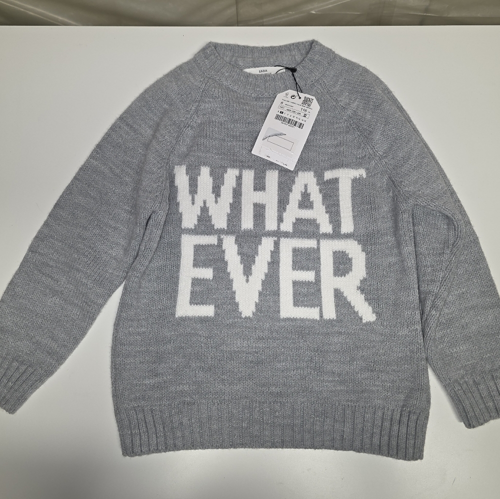 NWT Zara Gray Knit Sweater Size 6 Whatever You Like